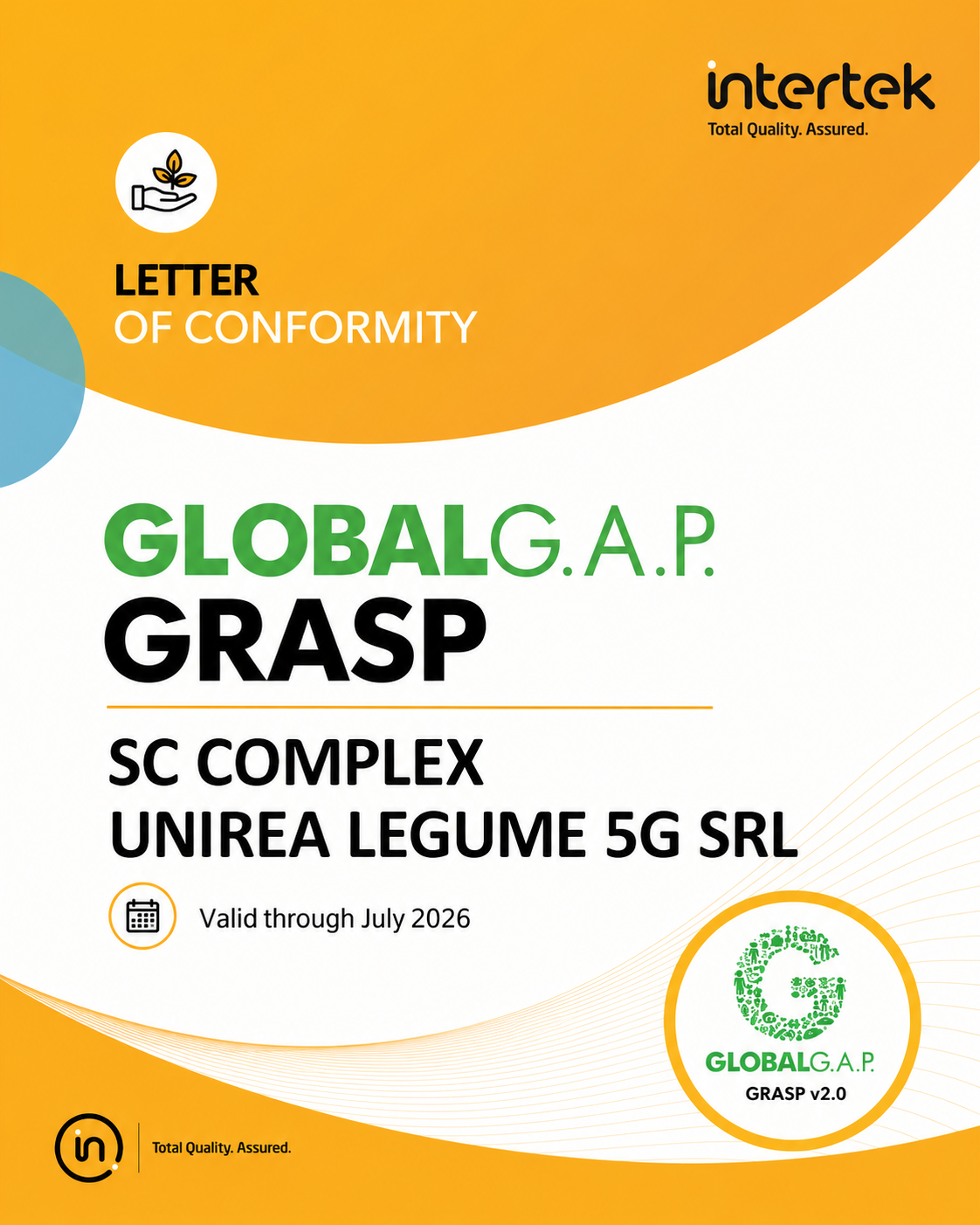GLOBALG.A.P. GRASP Sertifikası